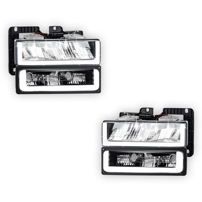 Chevrolet K2500 Suburban LS / LT (1992 - 1999) U-LED DRL Replacement Headlights LH + RH