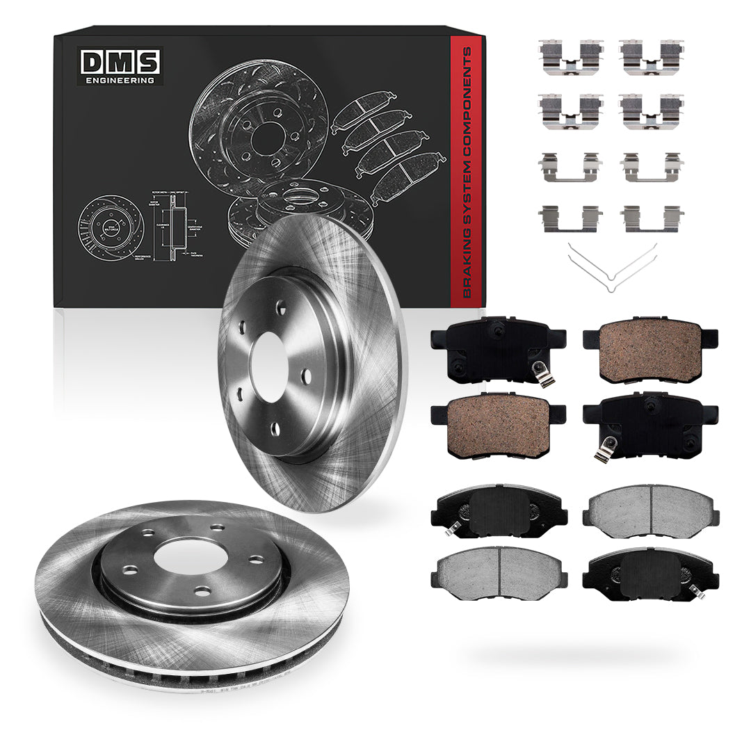 Honda Accord (2008 - 2017) Front and Rear Standard Brake Rotors and Brake Pads LH + RH