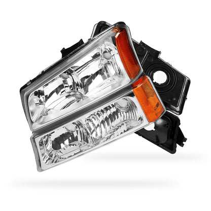 Chevrolet Avalanche 1500 LS / LT / Z66 (2003 - 2006) Replacement Headlights and Bumper Lights LH + RH