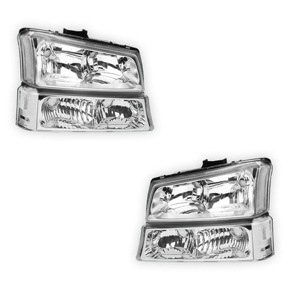 Chevrolet Avalanche 2500 (2003 - 2006) Replacement Headlights and Bumper Lights LH + RH