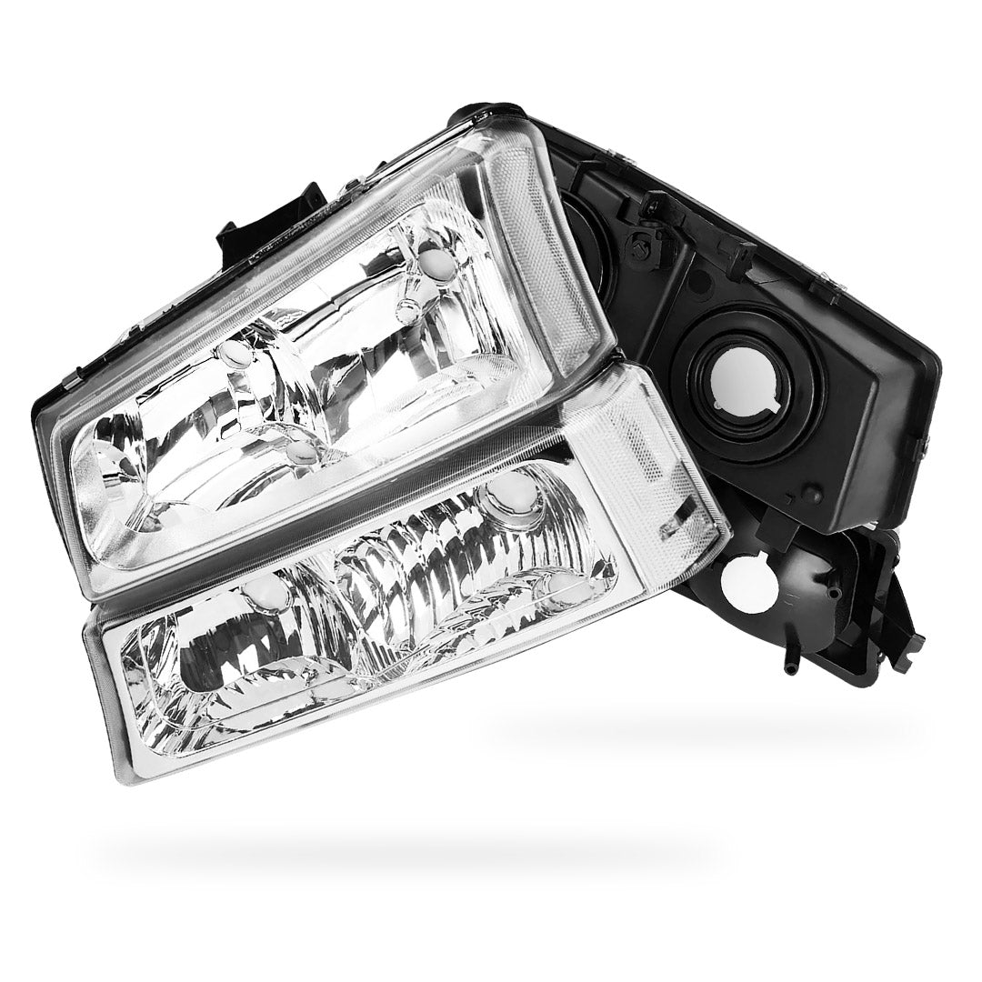 Chevrolet Silverado 1500 LS / LT / SS (2003 - 2006) Replacement Headlights and Bumper Lights LH + RH