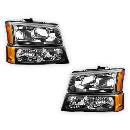 Chevrolet Silverado 1500 HD LS / LT / WT (2003 - 2006) Replacement Headlights and Bumper Lights LH + RH
