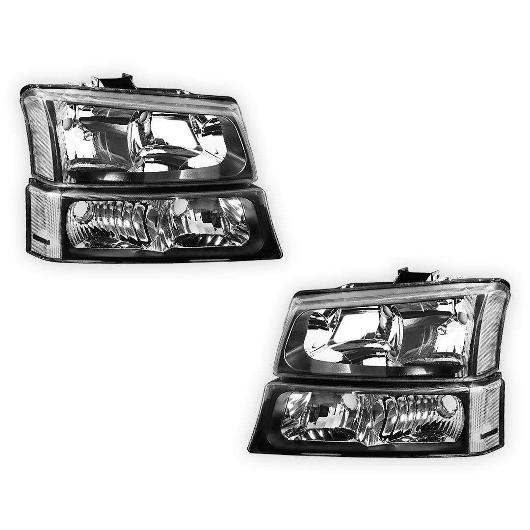 Chevrolet Silverado 1500 HD LS / LT / WT (2003 - 2006) Replacement Headlights and Bumper Lights LH + RH