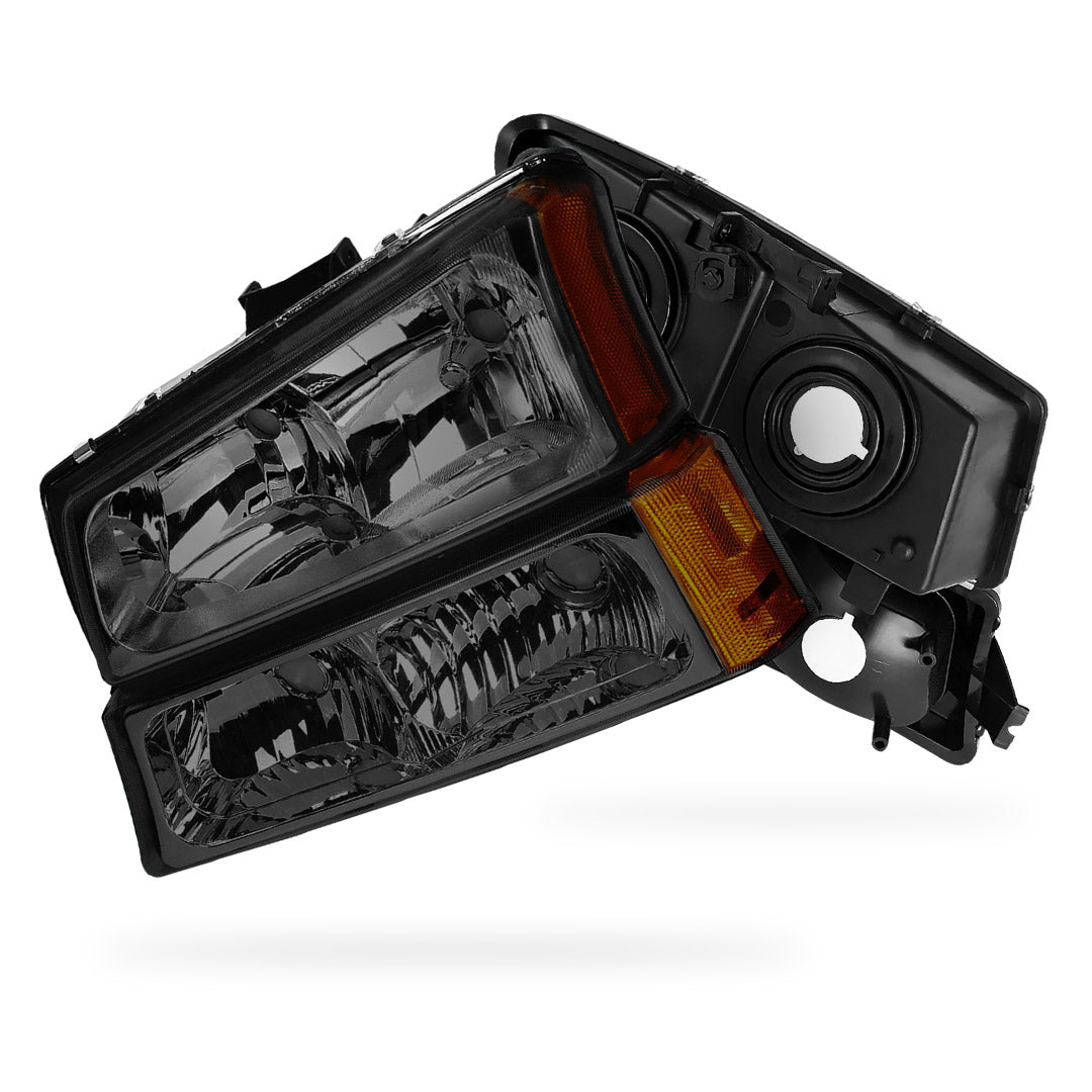 Chevrolet Silverado 2500 HD LS / LT / WT (2003 - 2006) Replacement Headlights and Bumper Lights LH + RH