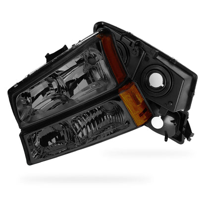 Chevrolet Silverado 2500 HD LS / LT / WT (2003 - 2006) Replacement Headlights and Bumper Lights LH + RH