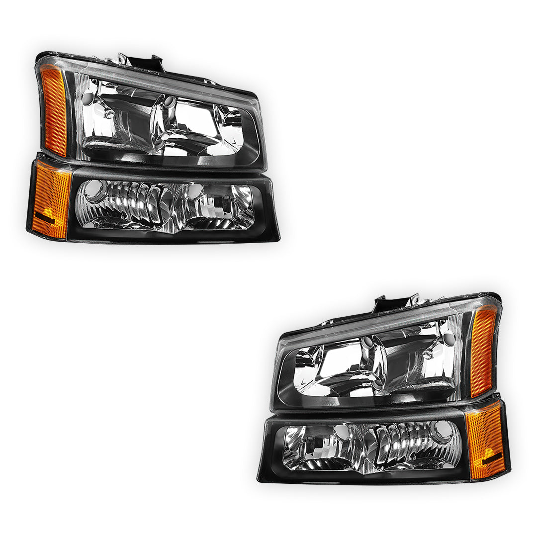 Chevrolet Silverado 1500 Classic LS / LT (2007) Replacement Headlights and Bumper Lights LH + RH