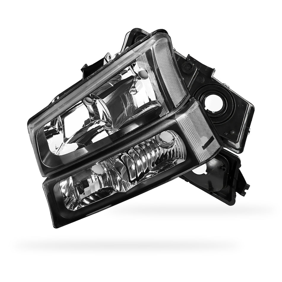 Chevrolet Silverado 1500 Classic LS / LT (2007) Replacement Headlights and Bumper Lights LH + RH
