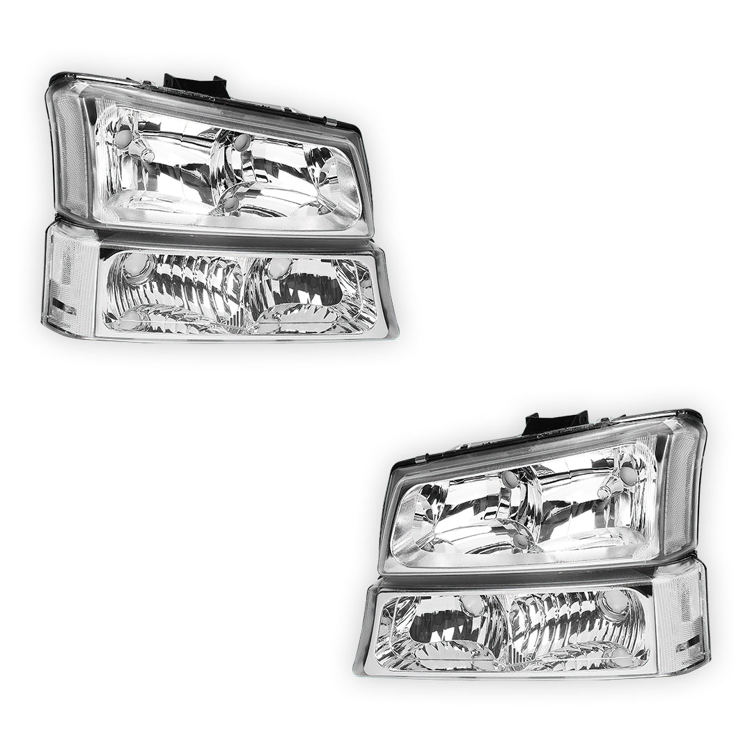 Chevrolet Silverado 1500 Classic LS / LT (2007) Replacement Headlights and Bumper Lights LH + RH