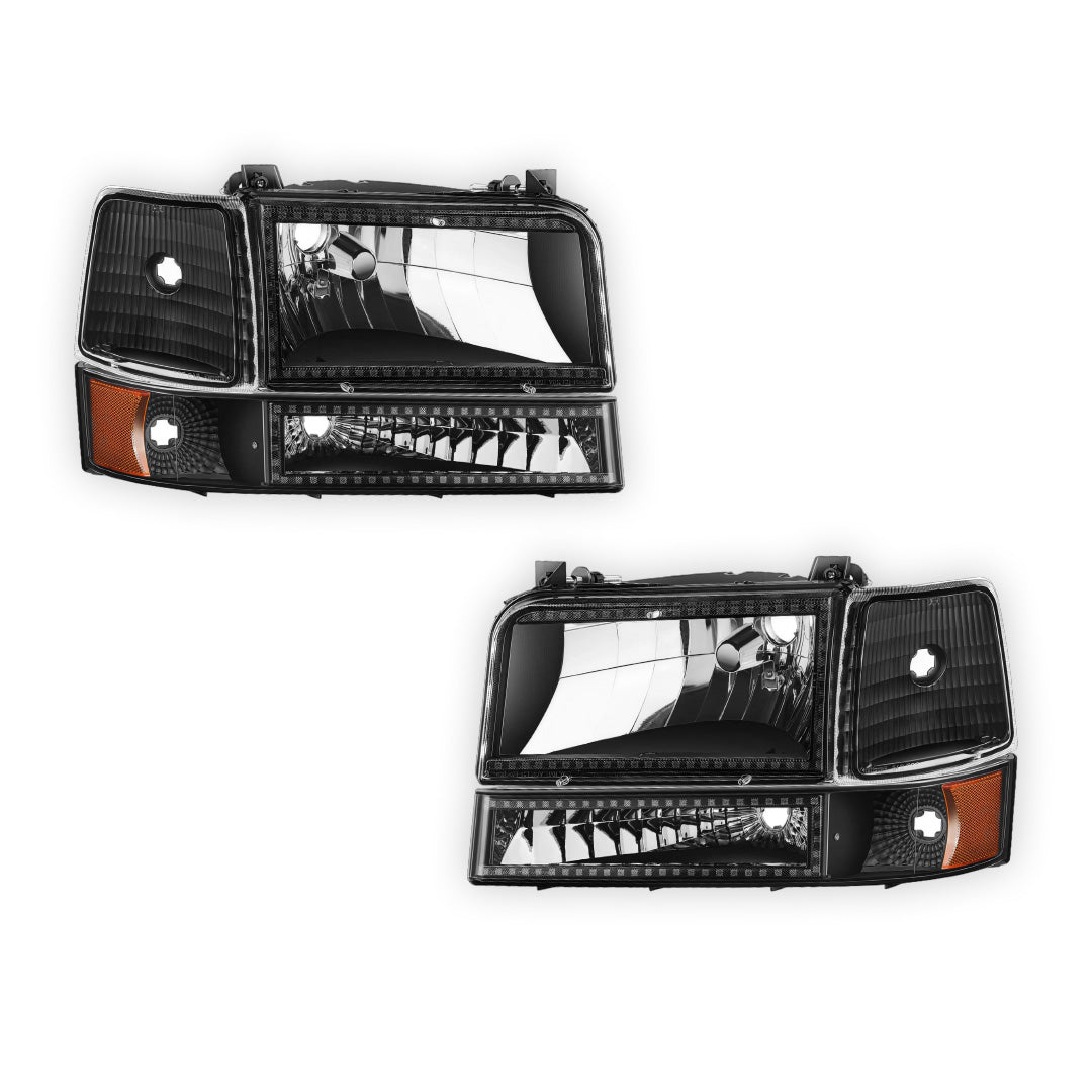 Ford F-350 (1992 - 1996) Sequential RGB LED DRL Headlights LH + RH