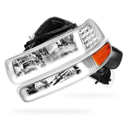 Chevrolet Suburban 1500 LS / LT / LTZ (2000 - 2006) LED DRL Bar Headlights LH + RH