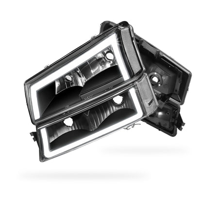 Chevrolet Silverado 1500 LS / LT / LTZ (2003 - 2006) LED DRL Replacement Headlights LH + RH