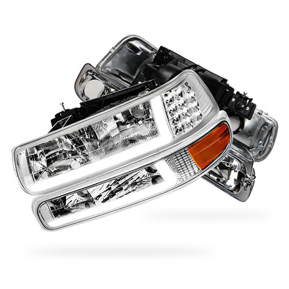 Chevrolet Suburban 2500 LS / LT (2000 - 2006) LED DRL Bar Headlights LH + RH