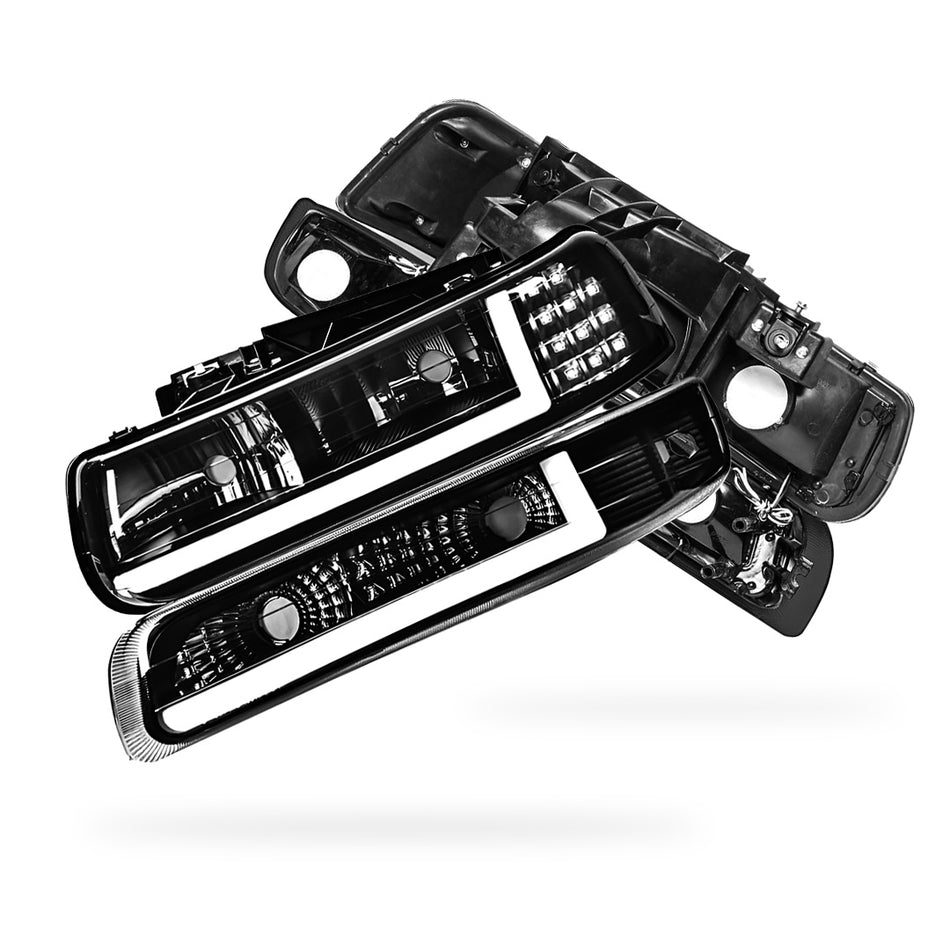 Chevrolet Suburban 2500 LS / LT (2000 - 2006) LED DRL Bar Headlights LH + RH