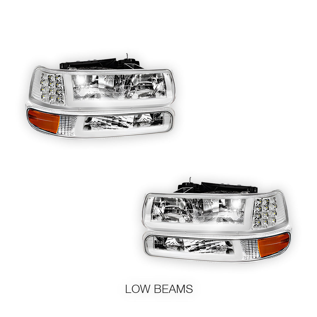 Chevrolet Suburban 2500 LS / LT (2000 - 2006) LED DRL Bar Headlights LH + RH