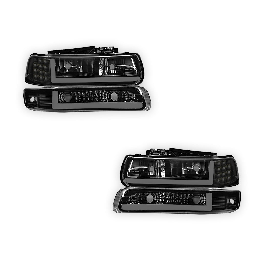 Chevrolet Suburban 2500 LS / LT (2000 - 2006) LED DRL Bar Headlights LH + RH