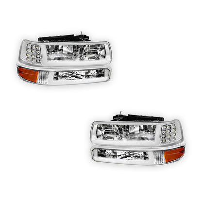 Chevrolet Suburban 2500 LS / LT (2000 - 2006) LED DRL Bar Headlights LH + RH