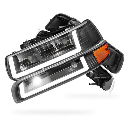 Chevrolet Tahoe LS / LT (2000 - 2006) LED DRL Bar Headlights LH + RH
