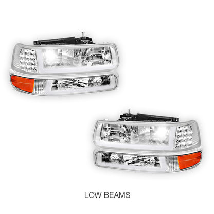 Chevrolet Tahoe LS / LT (2000 - 2006) LED DRL Bar Headlights LH + RH