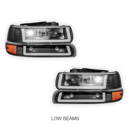 Chevrolet Tahoe LS / LT (2000 - 2006) LED DRL Bar Headlights LH + RH