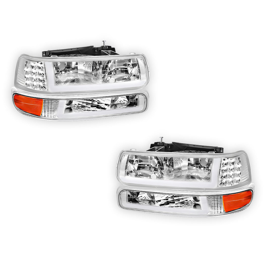 Chevrolet Tahoe LS / LT (2000 - 2006) LED DRL Bar Headlights LH + RH