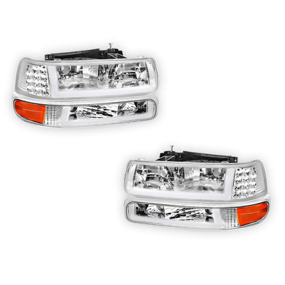 Chevrolet Tahoe LS / LT (2000 - 2006) LED DRL Bar Headlights LH + RH