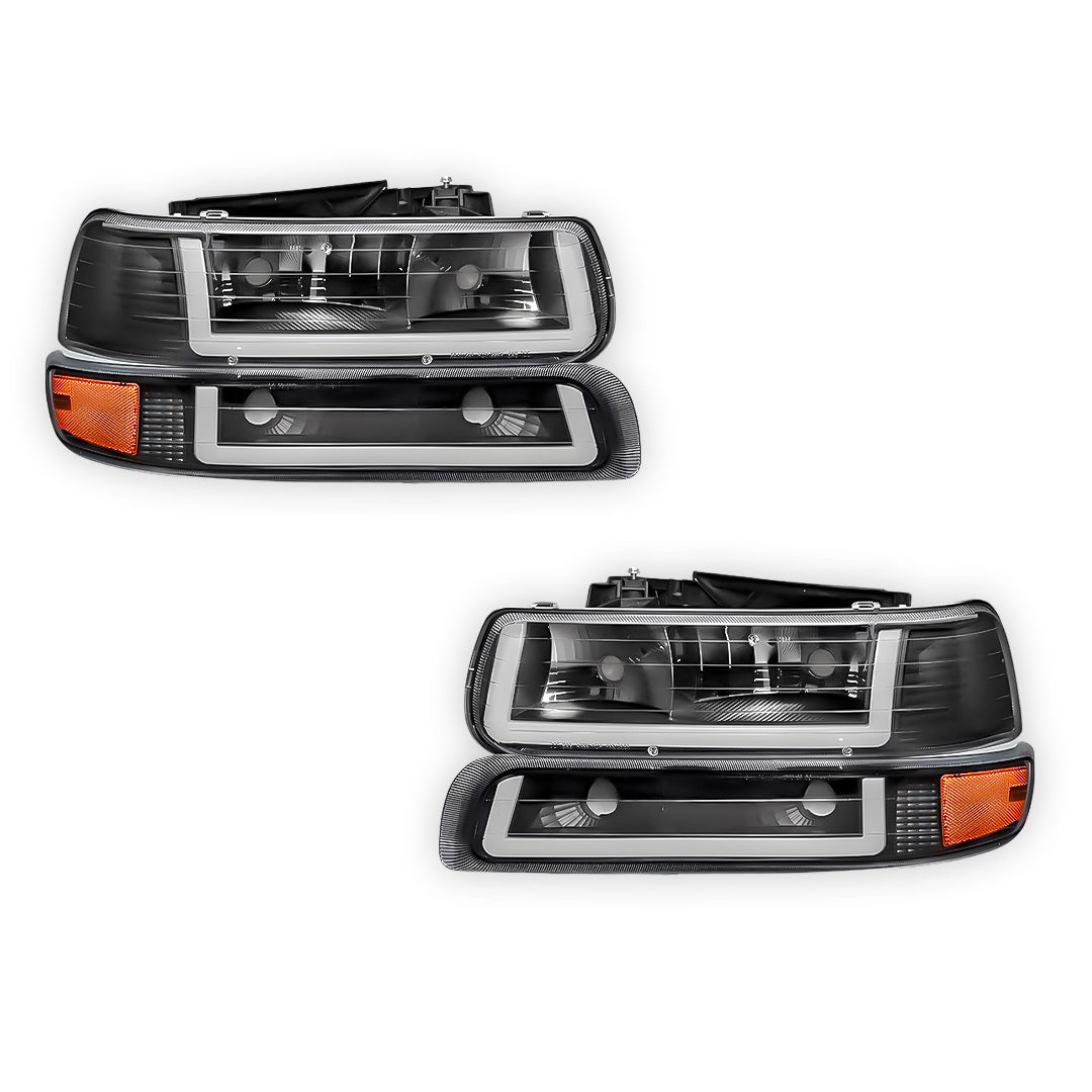 Chevrolet Tahoe LS / LT (2000 - 2006) LED DRL Bar Headlights LH + RH