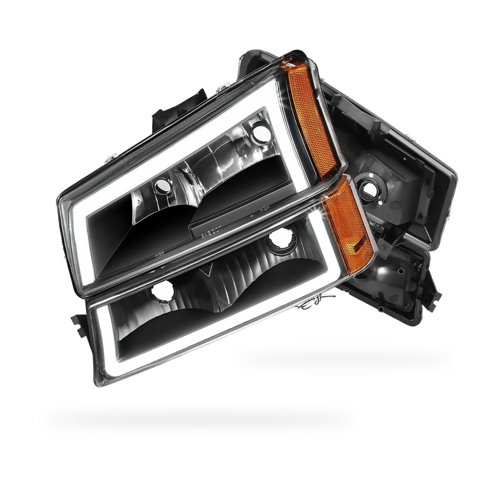 Chevrolet Silverado 1500 Classic LS / LT / LTZ (2007) LED DRL Replacement Headlights LH + RH