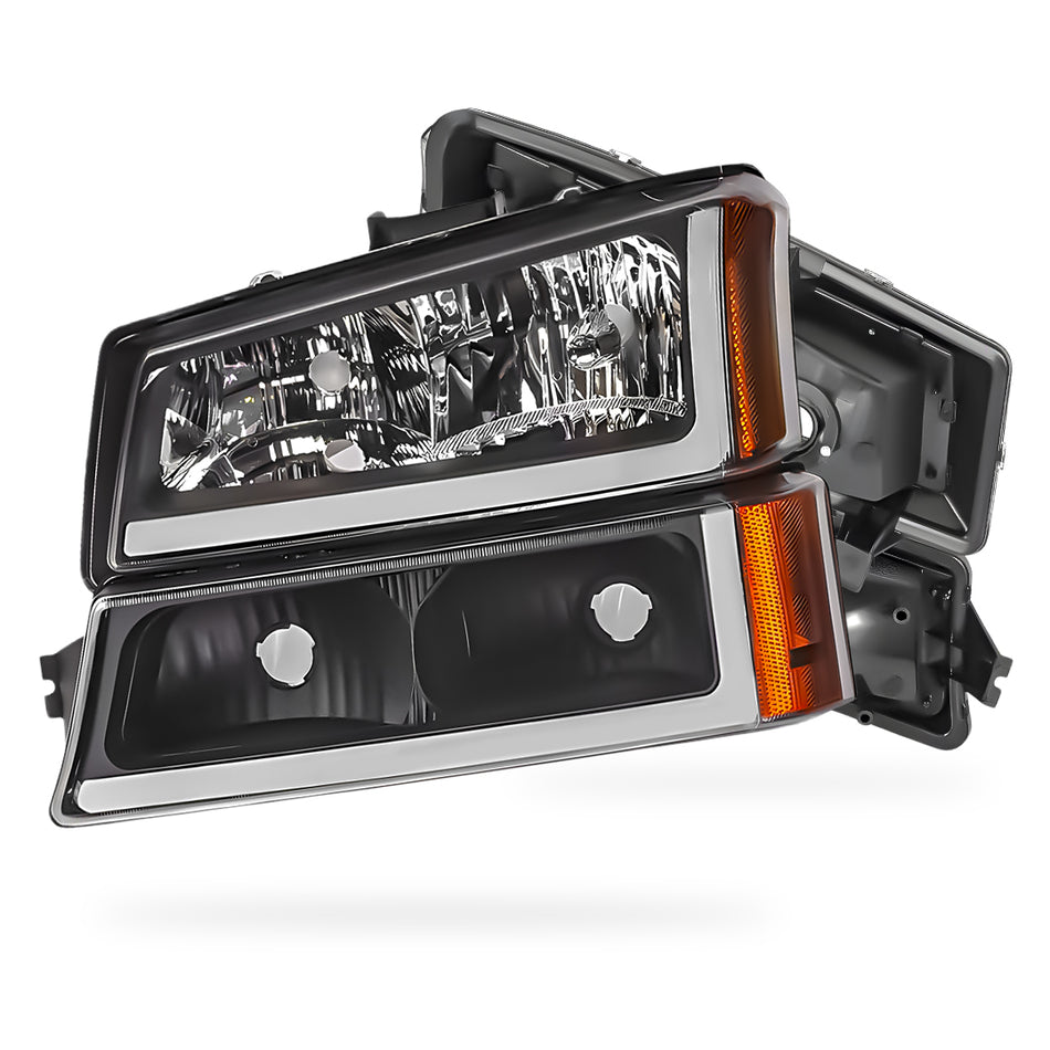 Chevrolet Silverado 1500 HD Classic LS / LT / LTZ (2007) LED DRL Replacement Headlights LH + RH