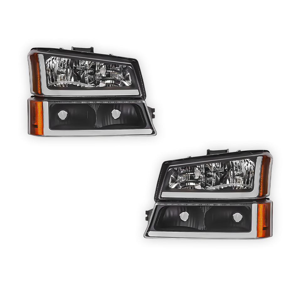 Chevrolet Silverado 1500 HD Classic LS / LT / LTZ (2007) LED DRL Replacement Headlights LH + RH