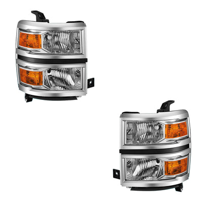 Chevrolet Silverado 1500 LS / LT / LT (2014 - 2015) Replacement Headlights LH + RH