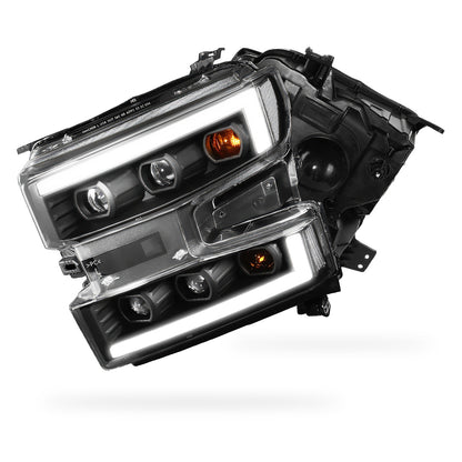 Chevrolet Silverado 1500 Custom / Custom Trail Boss / WT (2019 - 2021) L-LED DRL Replacement Headlights LH + RH