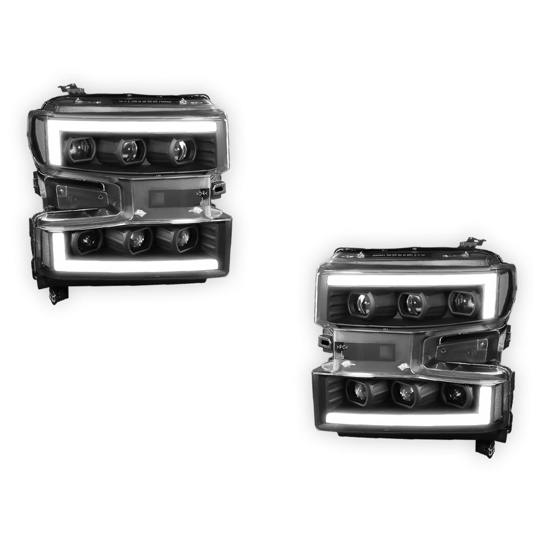 Chevrolet Silverado 1500 LTD Custom / Custom Trail Boss / WT (2022) L-LED DRL Replacement Headlights LH + RH