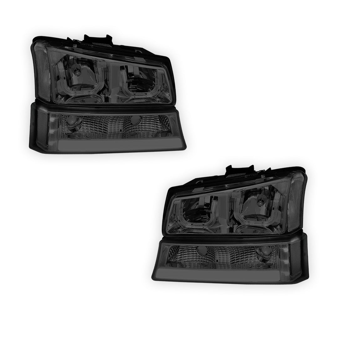 Chevrolet Silverado 1500 LS / LT / SS (2003 - 2006) J-Halo LED DRL Headlights LH + RH