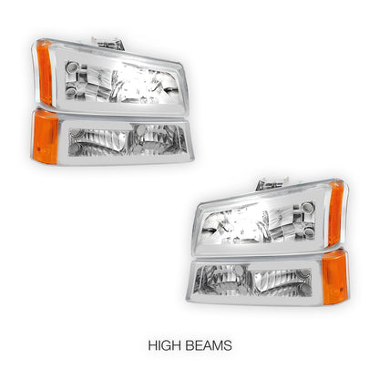 Chevrolet Avalanche 1500 LS / LT (2003 - 2006) LED DRL Bar Headlights LH + RH