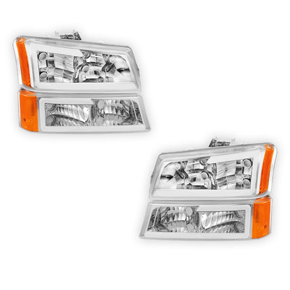 Chevrolet Silverado 1500 LS / LT / SS (2003 - 2006) LED DRL Bar Headlights LH + RH