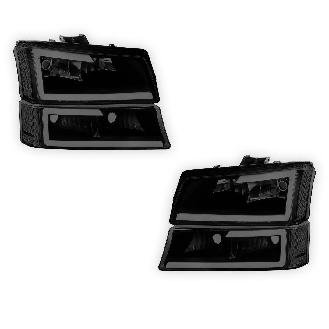 Chevrolet Silverado 1500 LS / LT / SS (2003 - 2006) LED DRL Bar Headlights LH + RH