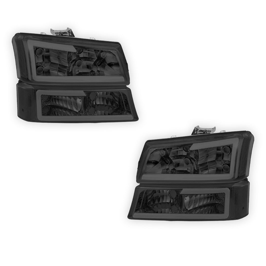 Chevrolet Silverado 1500 LS / LT / SS (2003 - 2006) LED DRL Bar Headlights LH + RH
