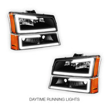 Chevrolet Silverado 2500 LS / LT (2003 - 2006) LED DRL Bar Headlights LH + RH