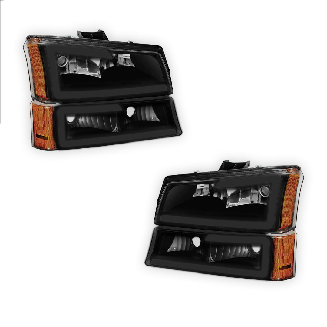 Chevrolet Silverado 2500 LS / LT (2003 - 2006) LED DRL Bar Headlights LH + RH