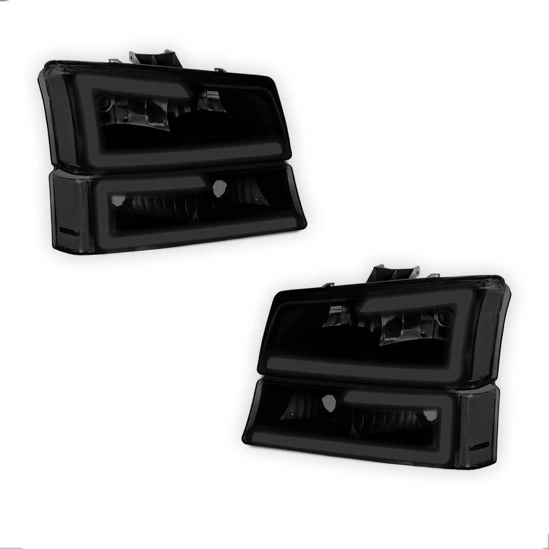 Chevrolet Silverado 2500 LS / LT (2003 - 2006) LED DRL Bar Headlights LH + RH