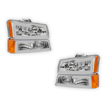 Chevrolet Silverado 3500 LS / LT (2003 - 2006) LED DRL Bar Headlights LH + RH