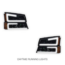 Chevrolet Silverado 1500 HD LS / LT (2003 - 2006) LED DRL Bar Headlights LH + RH