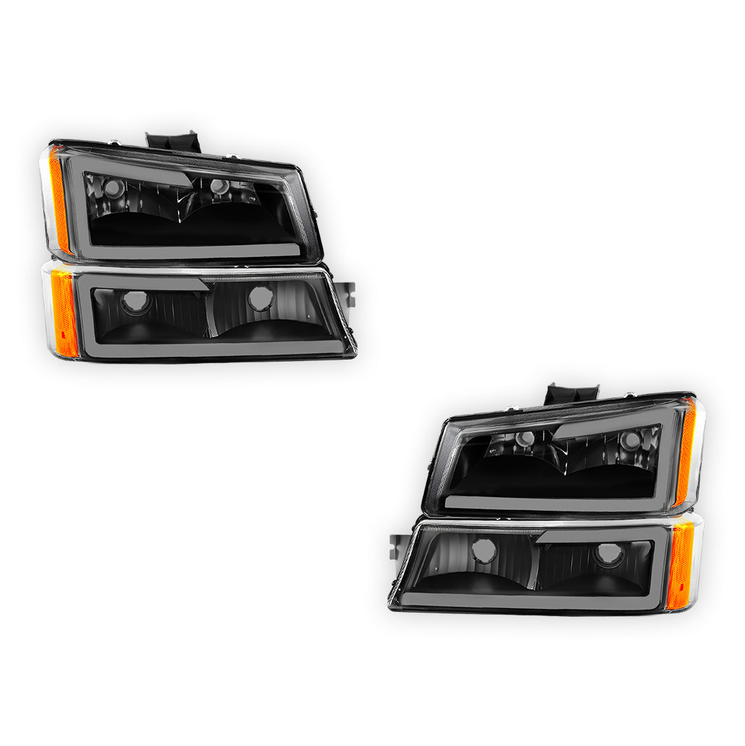 Chevrolet Silverado 1500 HD Classic LT1 / LT2 / LT3 (2007) LED DRL Bar Headlights LH + RH