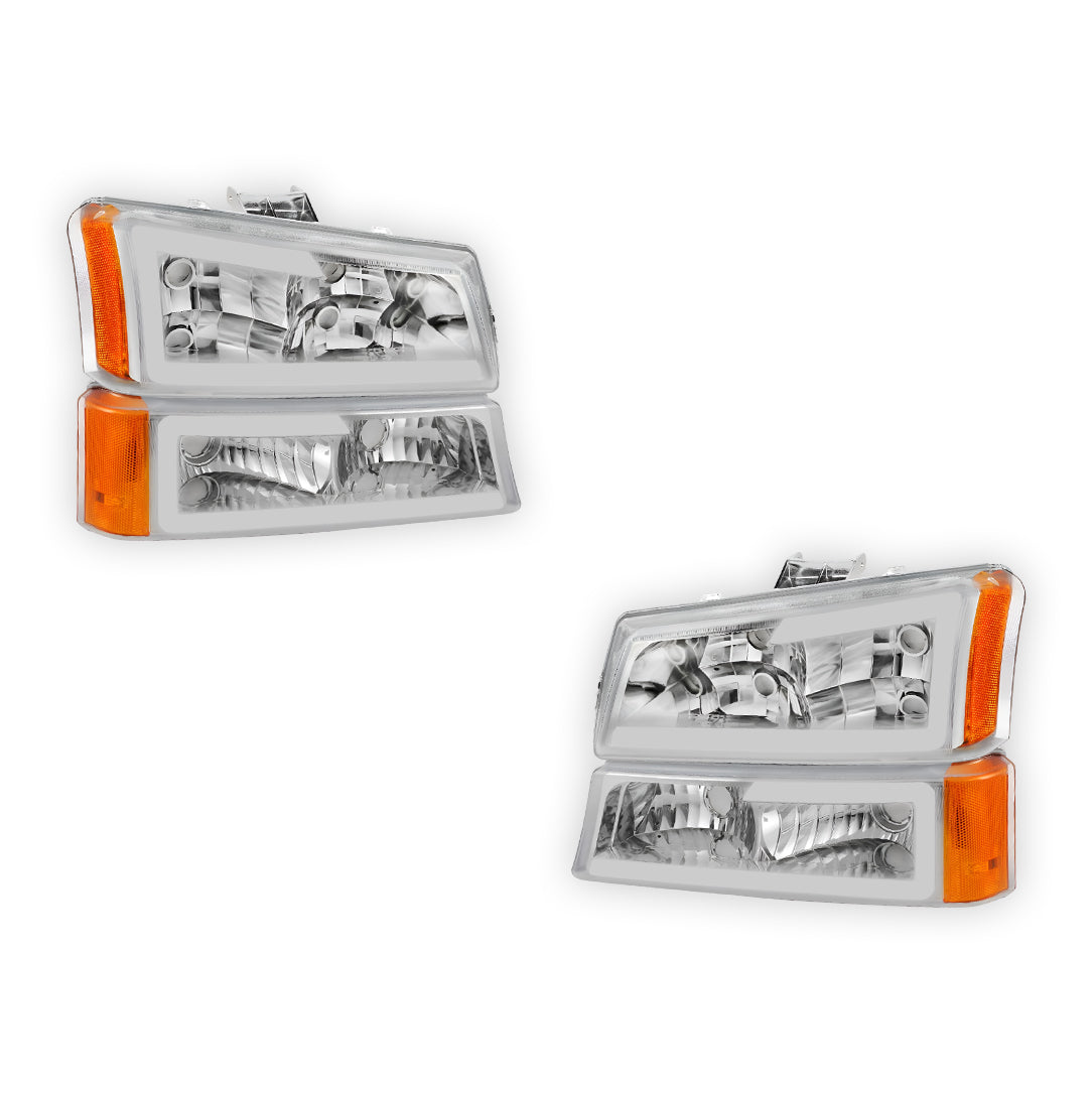 Chevrolet Silverado 1500 HD Classic LT1 / LT2 / LT3 (2007) LED DRL Bar Headlights LH + RH