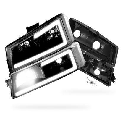 Chevrolet Silverado 1500 HD Classic LT1 / LT2 / LT3 (2007) LED DRL Bar Headlights LH + RH