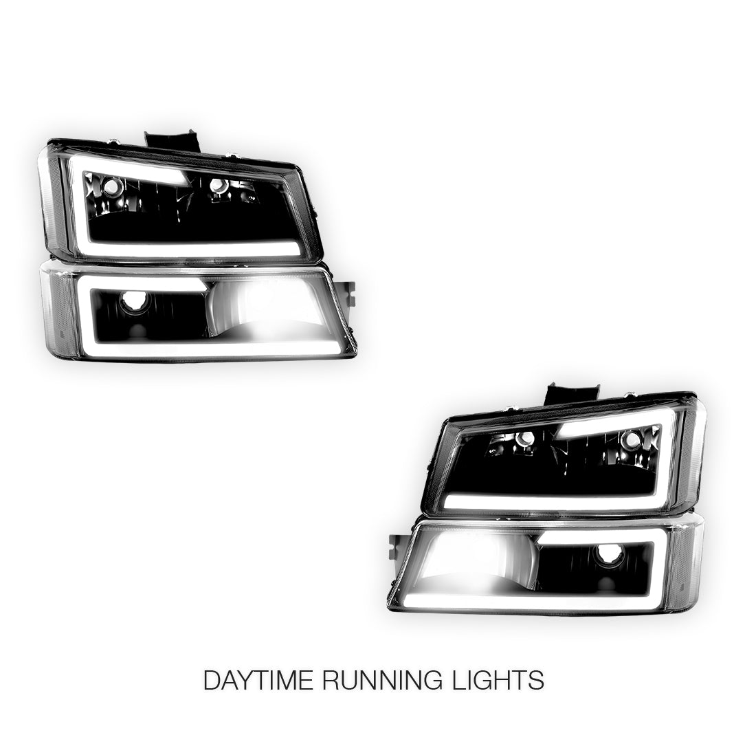 Chevrolet Silverado 1500 HD Classic LT1 / LT2 / LT3 (2007) LED DRL Bar Headlights LH + RH