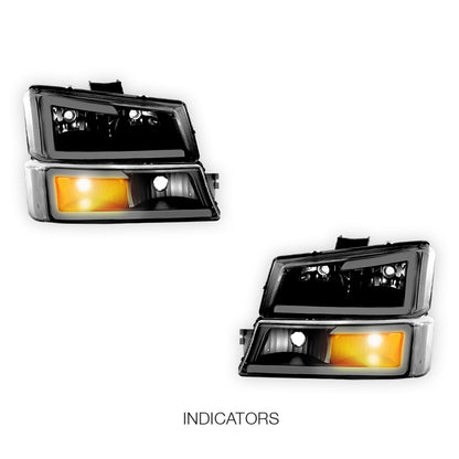 Chevrolet Silverado 1500 HD Classic LT1 / LT2 / LT3 (2007) LED DRL Bar Headlights LH + RH