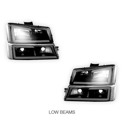 Chevrolet Silverado 1500 HD Classic LT1 / LT2 / LT3 (2007) LED DRL Bar Headlights LH + RH