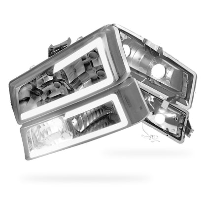 Chevrolet Silverado 1500 HD Classic LT1 / LT2 / LT3 (2007) LED DRL Bar Headlights LH + RH