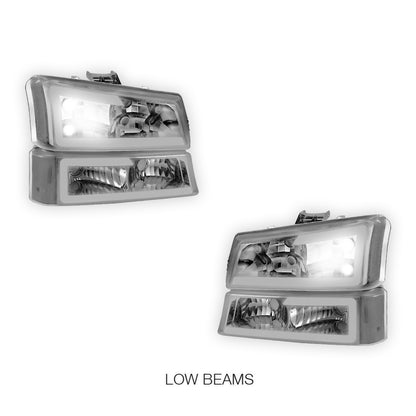 Chevrolet Silverado 1500 HD Classic LT1 / LT2 / LT3 (2007) LED DRL Bar Headlights LH + RH